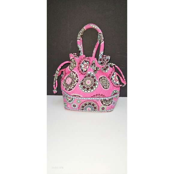 Vera Bradley Drawstring Pink Handbag Cupcake Retired EUC - Picture 1 of 16